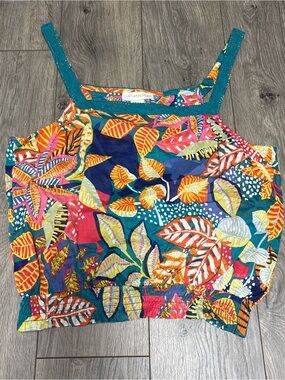 Floral preppy tank top